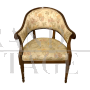 Antique Directory period armchair, cockpit shape