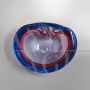 Ashtray by Flavio Poli for Seguso in blue and pink Murano glass, 1960s