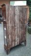 Antique walnut and glass display curio cabinet