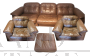 De Sede DS 101 living room with sofa, two armchairs and an ottoman