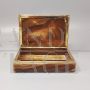 Vintage brown onyx box, Italy 1960s