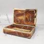 Vintage brown onyx box, Italy 1960s