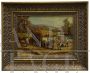 Rural scene with hay harvest, Posillipo school, oil on panel