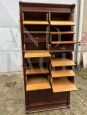 Vintage oak office filing cabinet with drawers and doors