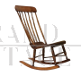 Vintage slatted rocking chair 