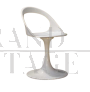 Space Age swivel chair in white plastic 