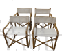 Pair of foldable Dal Vera swinging bamboo chairs