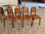4 vintage 60s dining chairs in imitation leather