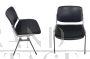Anonima Castelli office chairs upholstered with black imitation leather