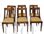 Set of 6 antique inlaid gondola chairs