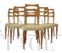 Set of 6 dining chairs by Vittorio Dassi, Italian mid-century modern design 