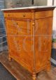 Antique Louis Philippe era small tallboy dresser with marble top