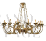 Sumptuous gilded bronze chandelier with 19 lights