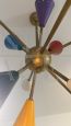 Stilnovo Sputnik-style chandelier with multicolored cones