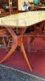 Ico Parisi design table in light wood with beige glass top