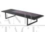 Coffee table by Joaquim Tenreiro in black wood and glazed ceramic