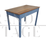 Vintage kitchen table in light blue lacquered wood, 1950s