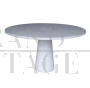 Round dining table by Angelo Mangiarotti Eros series in Carrara marble
