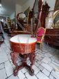 Antique Charles X inlaid dressing table with marble top