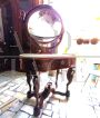 Antique Charles X inlaid dressing table with marble top