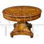 Antique style round table with extension - 20th century
