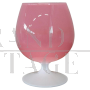 Pink and white Murano glass cup vase, 1960s