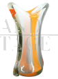 Orange 1960s Murano artistic glass vase