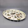 Oval metal tray by Piero Fornasetti with butterflies, Italy 1970s