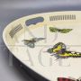 Oval metal tray by Piero Fornasetti with butterflies, Italy 1970s