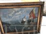 Maritime painting on canvas, signed