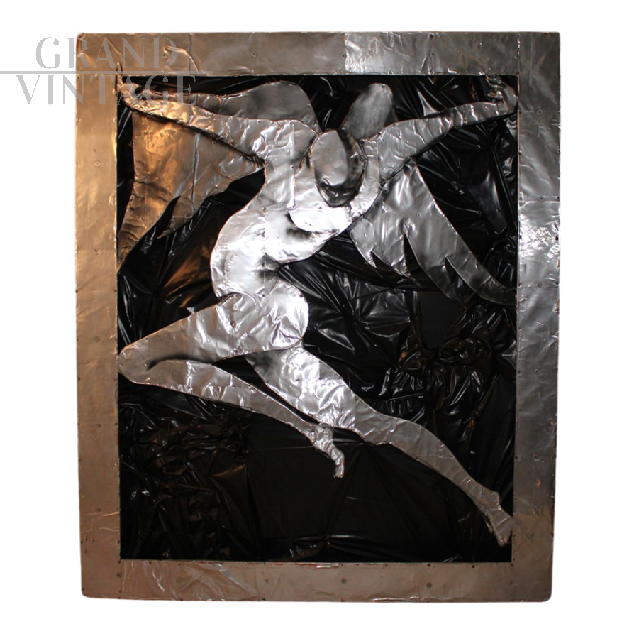 Angelo Nero - Scultura contemporanea in alluminio da appendere                            