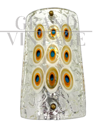 Applique in vetro di Murano lampada da parete attribuita a Mazzega