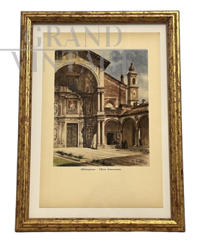 Basilica di Santa Maria nuova, stampa a colori di Giannino Grossi, 1932                            