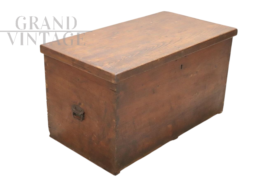 Baule antico in abete di fine '800                            