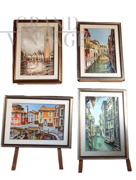 Bruno Introvigne - Set di dipinti di Venezia                            