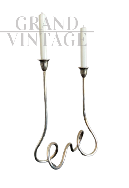 Candelabro in argento Sheffield, Italia anni '70