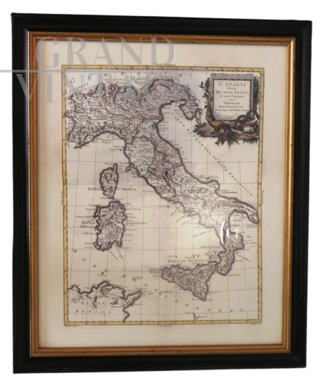 Cartografia dell'Italia e le sue regioni nel 1782                            