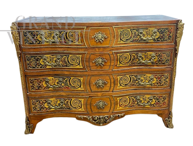 Comò antico in stile Boulle – Napoleone III, XIX secolo                            