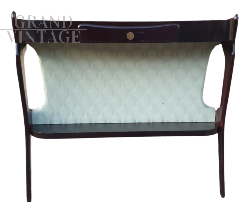 Console Ico Parisi in legno scuro con cassetto