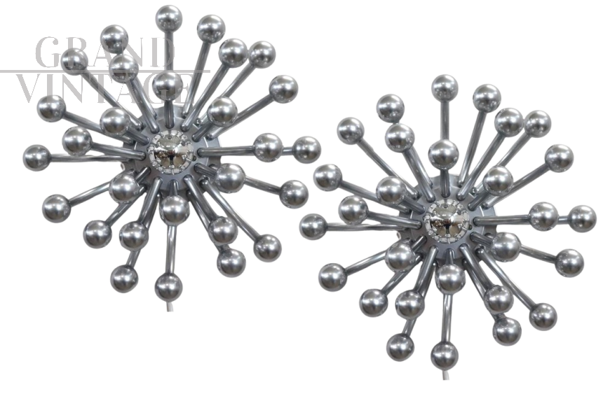 Coppia di applique Pistillo di Studio Tetrarch per Valenti, anni '70