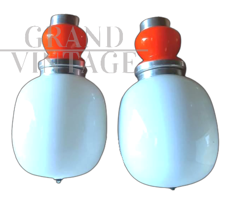 Coppia di lampadari modernariato anni '70                            