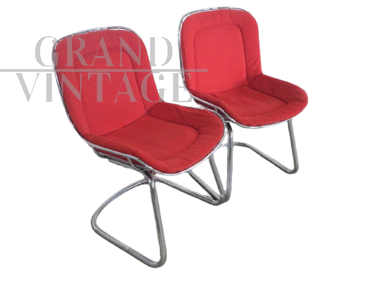Coppia di sedie stile Gastone Rinaldi anni '70