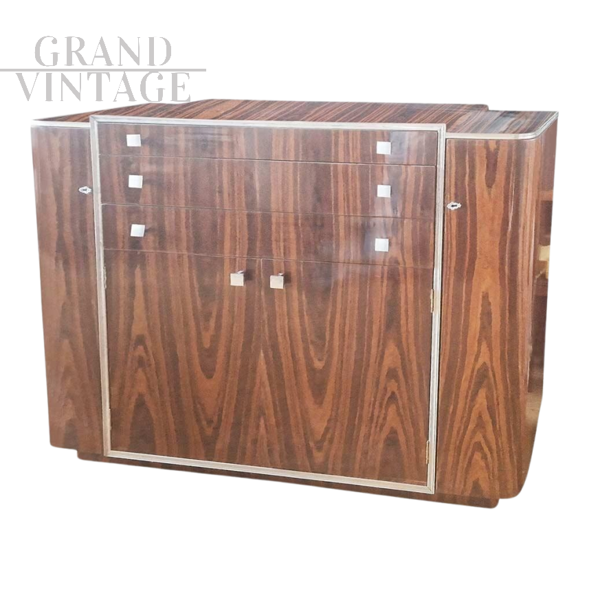 Credenza mobile bar in stile Art Déco in legno                            