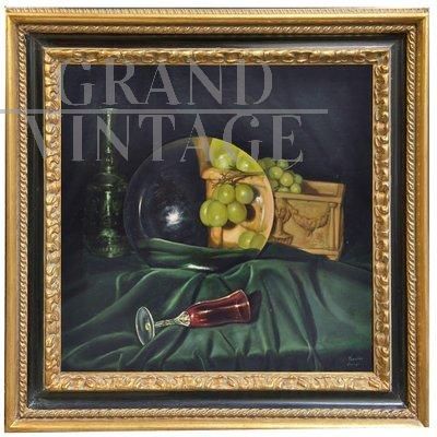 La lente e l'uva, dipinto realista di Ciccone