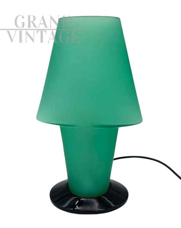 Lampada da tavolo Egitto di Mazzega in vetro di Murano verde, 1995                            