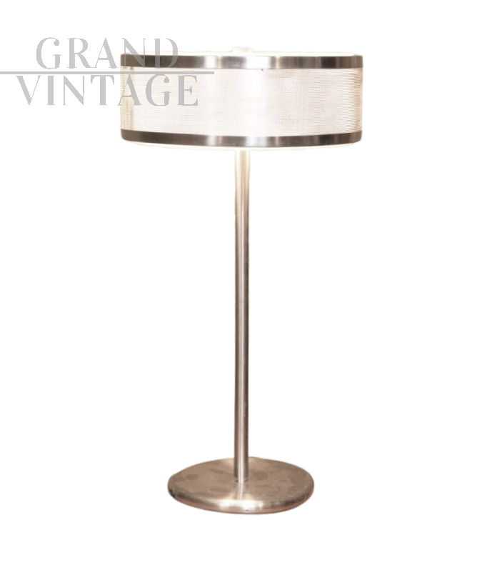 Lampada da tavolo Mid-Century cromata                            