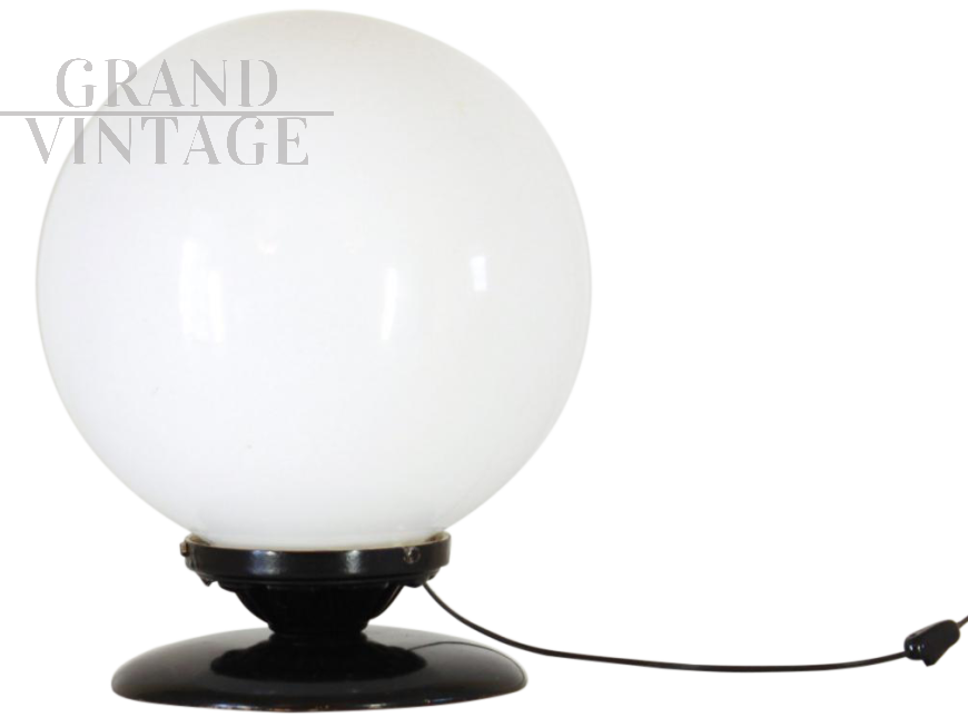 Lampada da tavolo vintage a sfera, anni '70