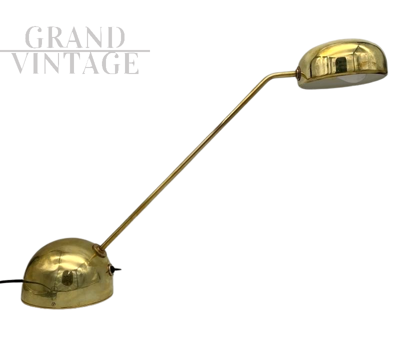 Lampada da tavolo vintage in ottone                            