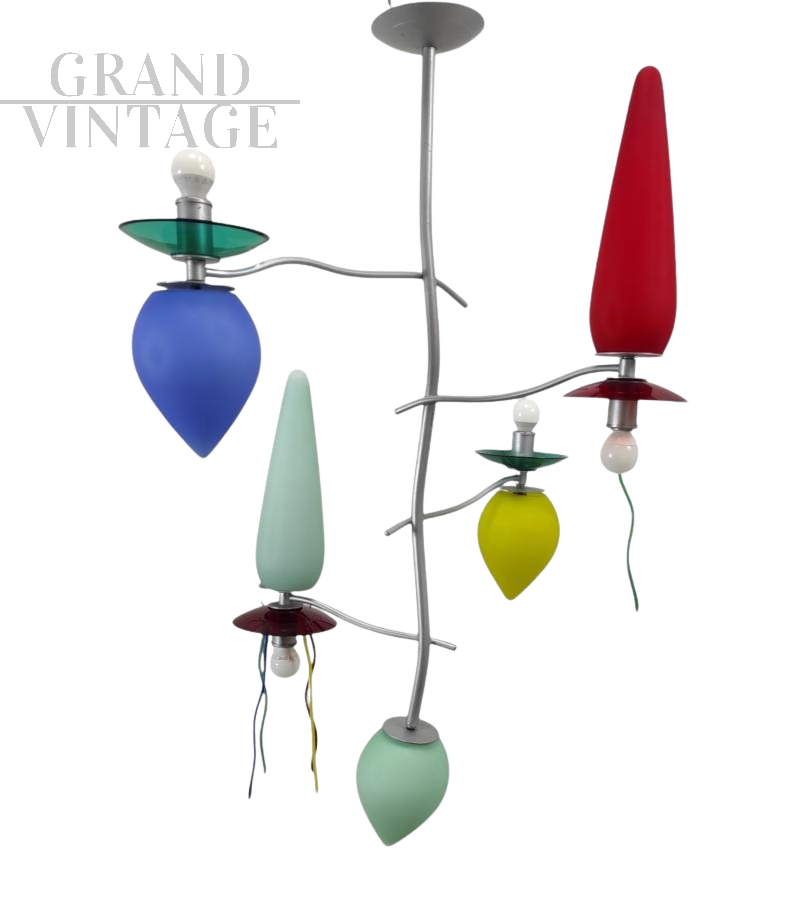 Lampadario Giocasta di A. Anastasio per Artemide, anni '90                            