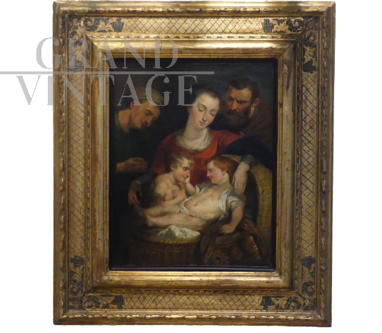 Madonna della Cesta - dipinto di Pieter Paul Rubens, inizio '700                            
                            
